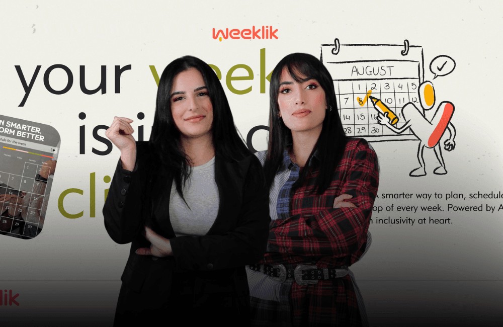 The two Weeklik co-founders, Nancy Aoun and Magaly Abs