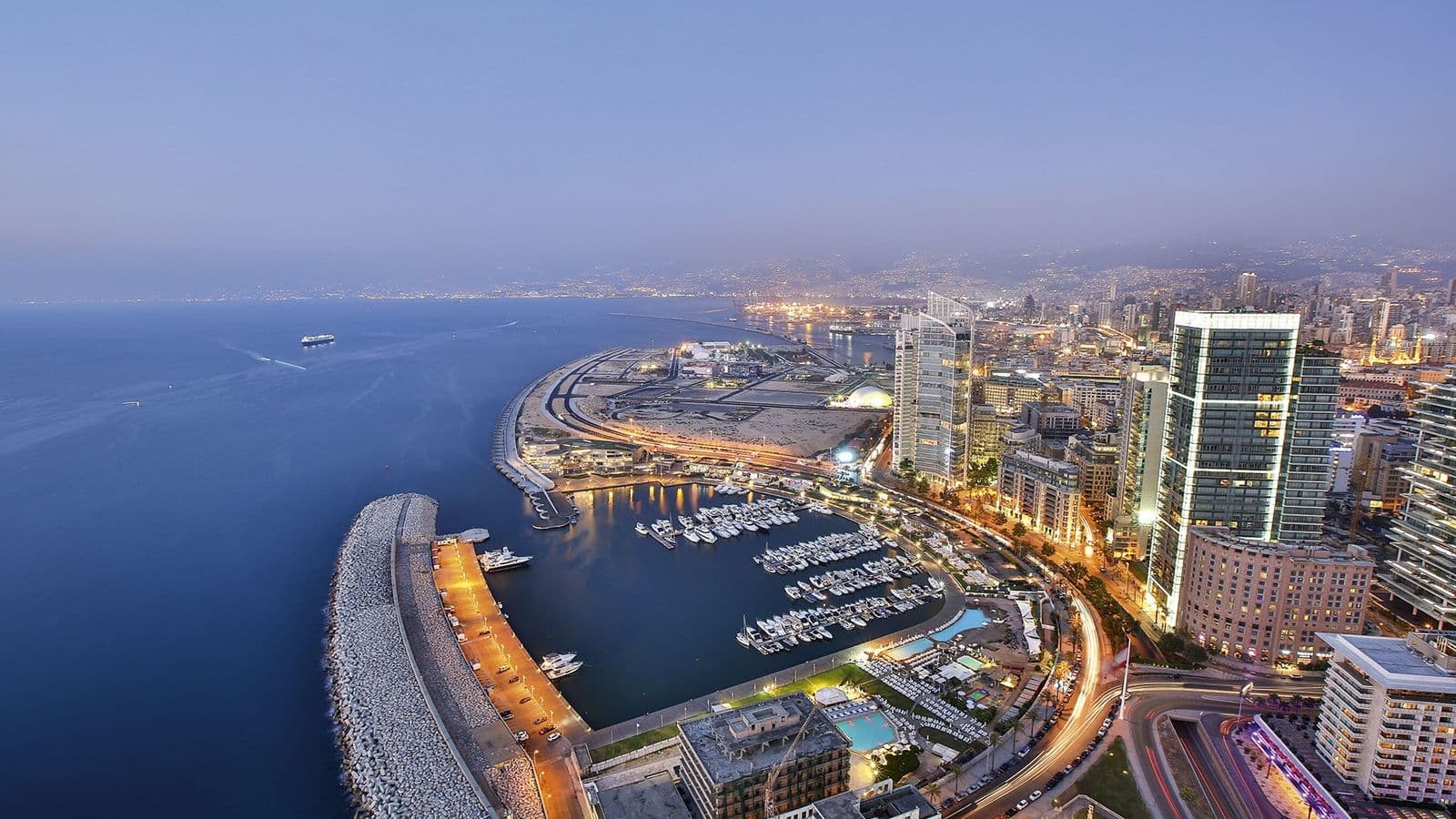 A view of residential apartment buildings in Beirut
